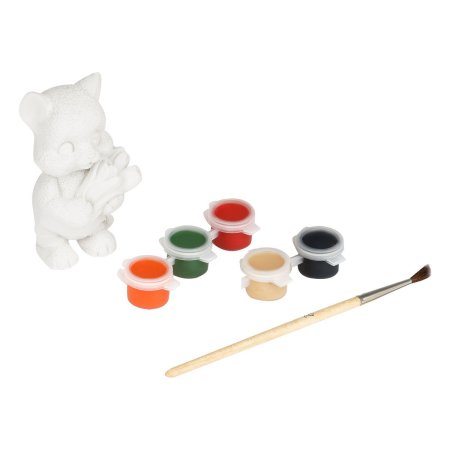 Набор для росписи из гипса ТРИ СОВЫ "Котенок с букетом" высота 8.5 см, краски, кисть RE-НР_47809