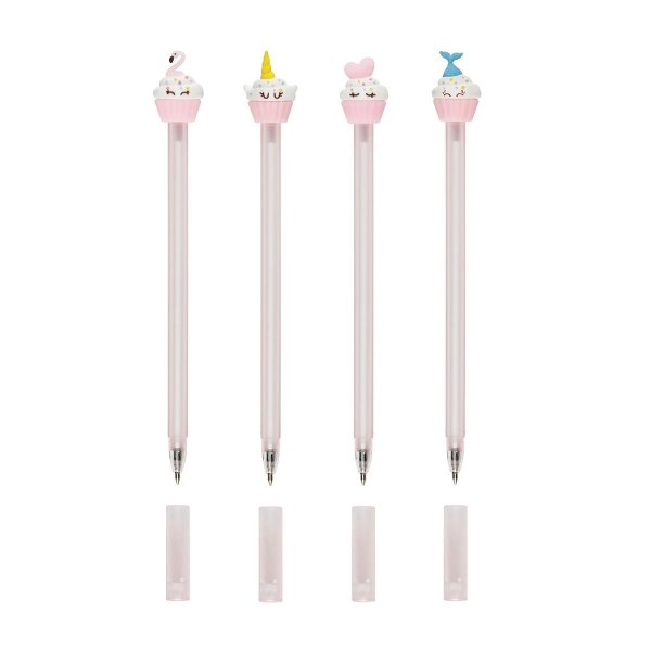 Ручка шариковая MESHU "Small Princess Cake" синяя, 0.7 мм, корпус ассорти, с топпером RE-MS_02637