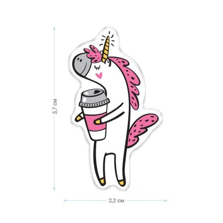 Значок акриловый MESHU "Unicorn dream" 2.2 x 3.7 см, прямая УФ-печать RE-MS_47430