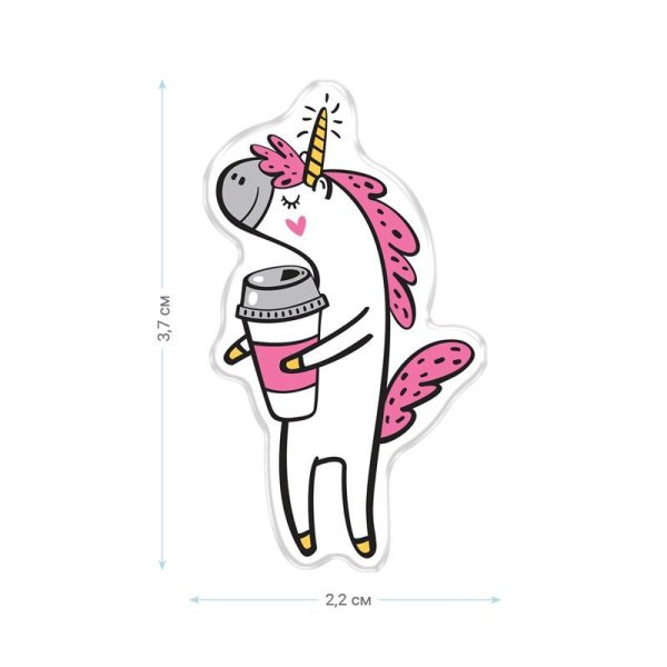 Значок акриловый MESHU "Unicorn dream" 2.2 x 3.7 см, прямая УФ-печать RE-MS_47430