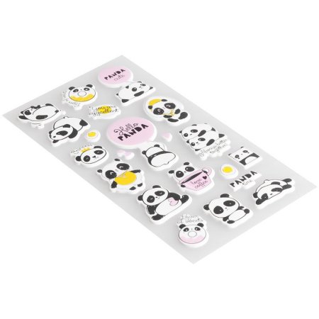 Наклейки объемные MESHU "Hello panda" 10 x 19 см RE-MS_36959