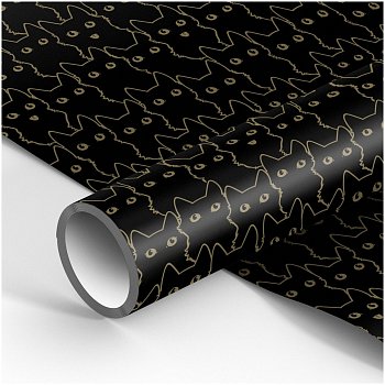 Упаковочная бумага глянцевая MESHU "Ночь котов" 1л. 70 x 100 см 80 г/м2 RE-MS_53470