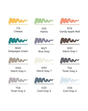 Набор маркеров SKETCHMARKER Brush Outdoor Set 12 шт MPSMB-12OUTD