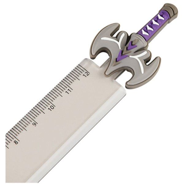 Линейка с топпером 12 см MESHU "Grey sword" пластиковая, европодвес RE-MS_36852