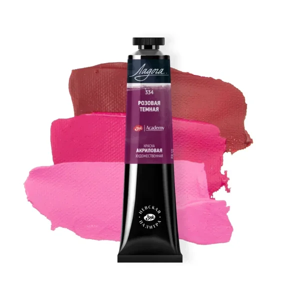 Краска акриловая ЛАДОГА 46 мл, 334 Розовая темная NP-2204334