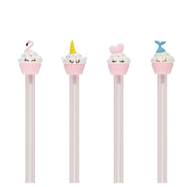 Ручка шариковая MESHU "Small Princess Cake" синяя, 0.7 мм, корпус ассорти, с топпером RE-MS_02637