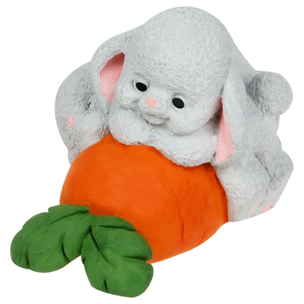 Набор для росписи из гипса ТРИ СОВЫ "Зайки на морковке" 6.5 x 9.5 см, краски, кисть RE-НР_47811