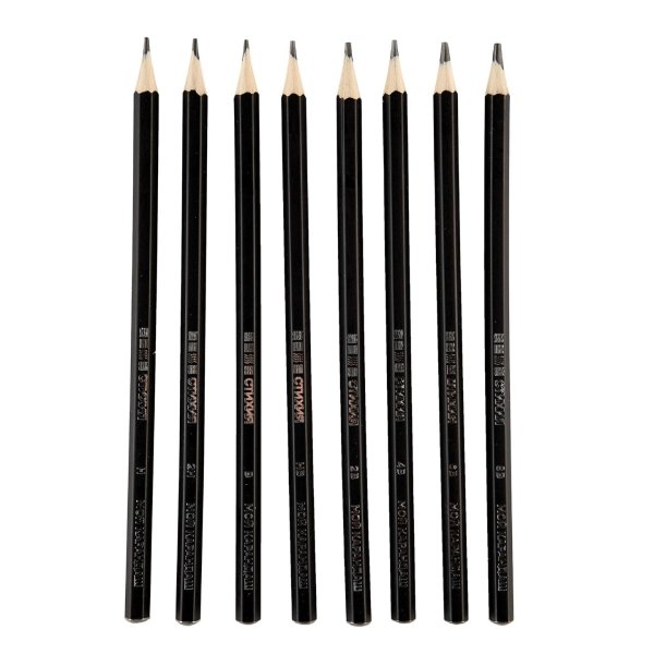 Набор чернографитных карандашей Стихия 8 шт в картонной упаковке MPST03007