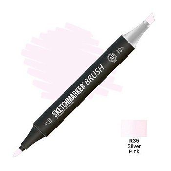 Маркер SKETCHMARKER Brush двухсторонний на спирт.основе R35 Серебристо розовый MPSMB-R35