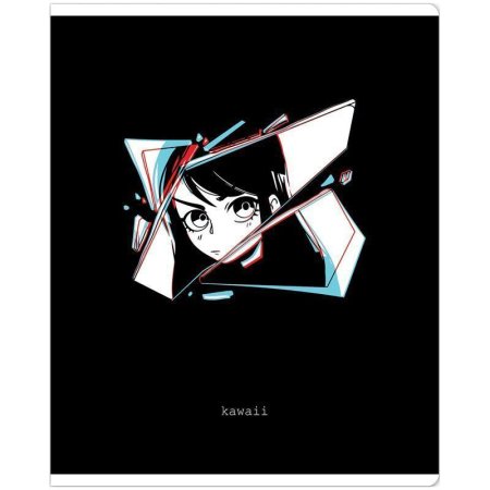 Тетрадь 48л. A5 клетка MESHU "Kawaii" матовая ламинация, выборочный УФ-лак RE-MS_43116