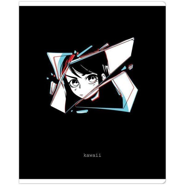 Тетрадь 48л. A5 клетка MESHU "Kawaii" матовая ламинация, выборочный УФ-лак RE-MS_43116