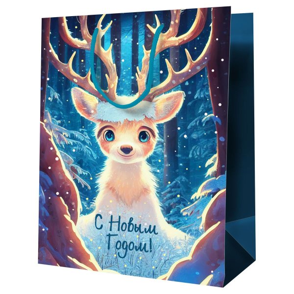 Пакет подарочный 26 x 32 x 12 см MESHU "С Новым годом" ламинированный RE-MS_52187