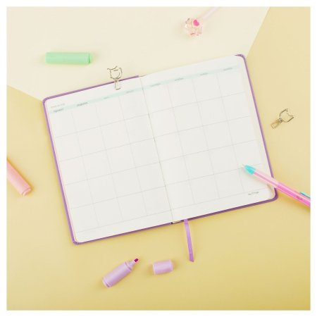 Ежедневник недатированный А5 136л. MESHU "Magic. Catffee house" кожзам, тон. блок, аппликация с анимированным изображением, закладка-ляссе RE-MS_53616