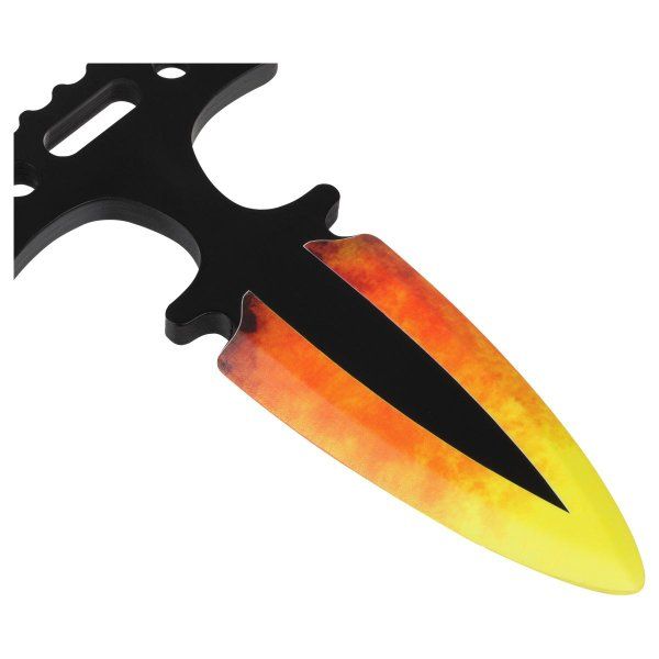 Нож деревянный ТРИ СОВЫ Тычковый, серия легендарный "Расплавленный" пакет с европодвесом RE-НД1ТК001