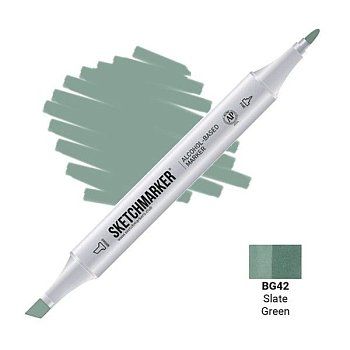 Маркер SKETCHMARKER двухсторонний на спирт.основе BG42 Зеленый сланец MPSM-BG42