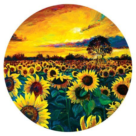 Пазл ТРИ СОВЫ 77 "Подсолнухи" RE-ПК77_54618