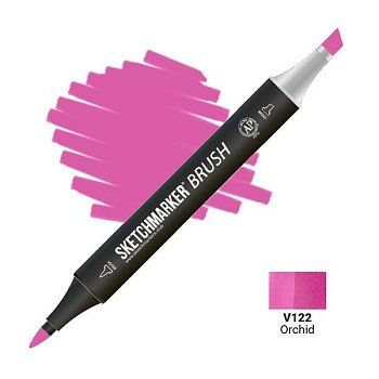 Маркер SKETCHMARKER Brush двухсторонний на спирт.основе V122 Орхидея MPSMB-V122