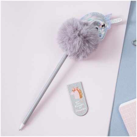 Ручка шариковая MESHU "Shiny Unicorn" синяя, 0.7 мм, корпус ассорти RE-MS_65756