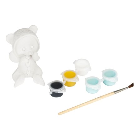 Набор для росписи из гипса ТРИ СОВЫ "Мишутка" высота фигурки 8.5 см с красками и кистью, картон. коробка RE-НР_47808