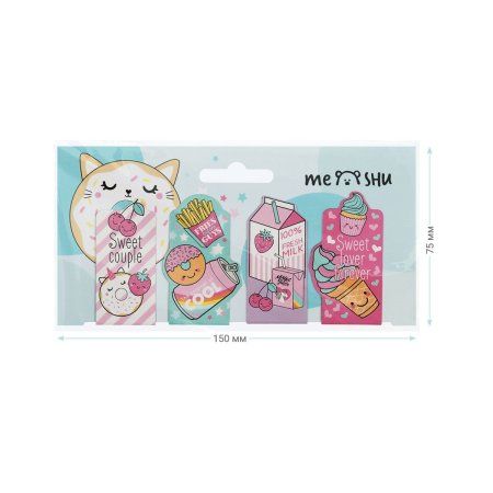 Закладки магнитные для книг 4 шт MESHU "Sweets" RE-MS_46734