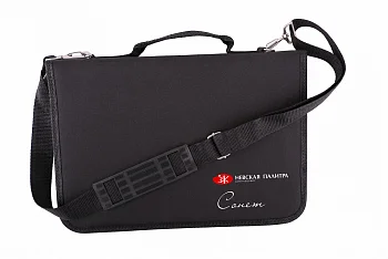 Сумка для художника СОНЕТ 35 x 24 x 4.5 см, с внутренними отделениями и ремнем, черная NP-174451318