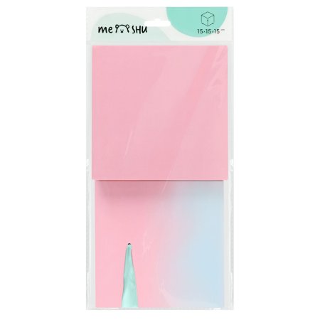 Коробка складная подарочная MESHU "Duotone. Mint-Pink gradient", (15*15*15см), с лентой RE-MS_54170