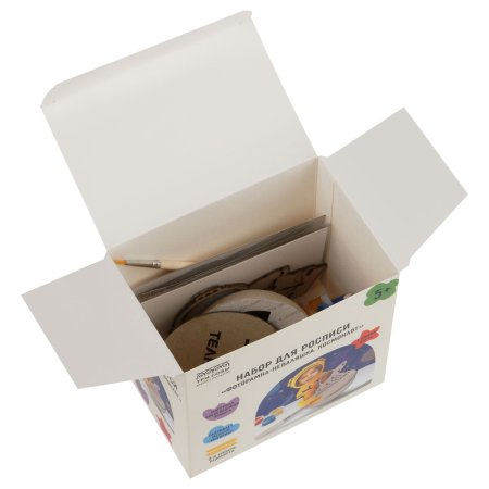 Набор для росписи ТРИ СОВЫ "Фоторамка-Неваляшка. Космонавт" с красками и кистью RE-НР_54907