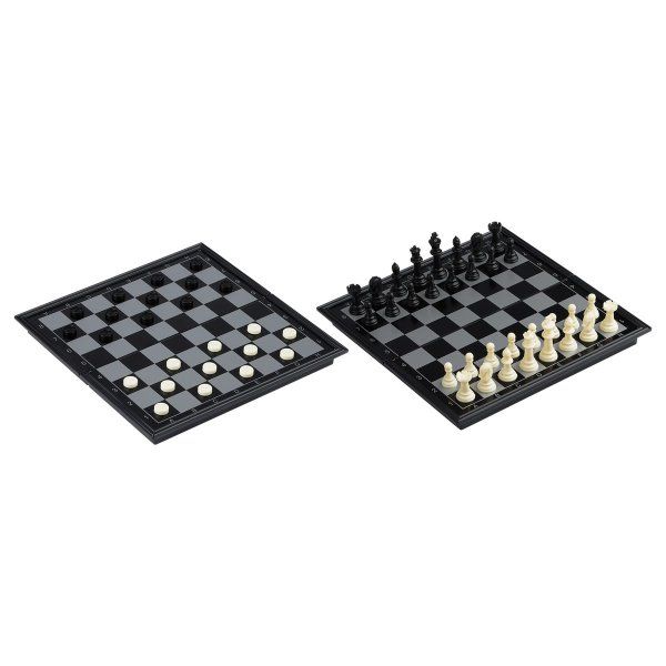 Набор игр 3 в 1 ТРИ СОВЫ "Нарды, шашки, шахматы" пластиковые магнитные, доска 24 x 24 см RE-НИ_52922