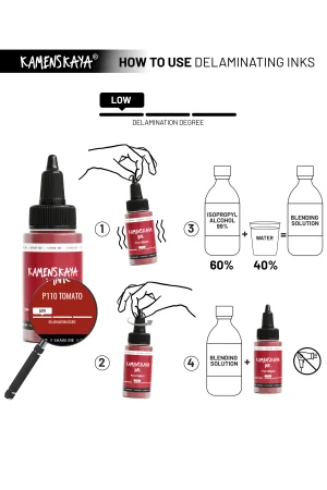 Чернила спиртовые (алкогольные) Kamenskaya Ink расслаивающиеся 40 мл P-110 Томат K-00-00000493
