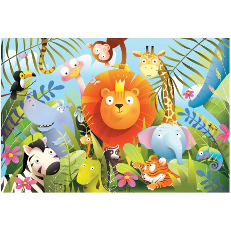 Пазл ТРИ СОВЫ 104 "Лев и его команда" RE-ПК104_54566