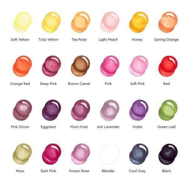 Набор акварельных маркеров SKETCHMARKER Aqua Citrus Set 24 цв MPSMA-24CITR