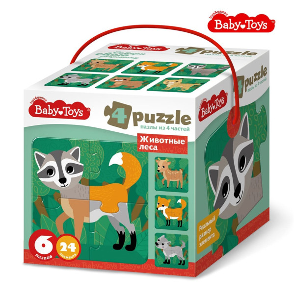 Пазл Baby Toys 24 maxi "Животные леса" KOR-04689