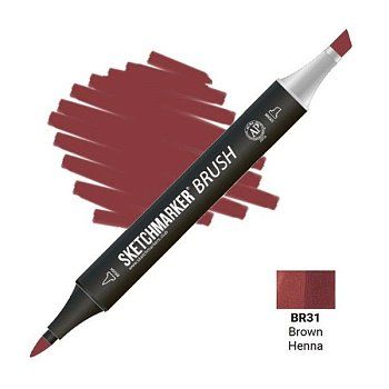 Маркер SKETCHMARKER Brush двухсторонний на спирт.основе BR31 Коричневая хна MPSMB-BR31