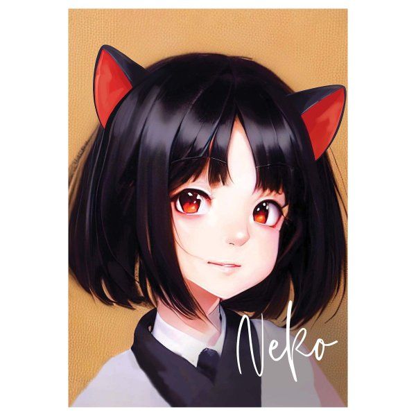 Тетрадь 80л. A5 клетка на гребне MESHU "Neko" двойная обложка, матовая ламинация, тиснение фольгой RE-MS_53953