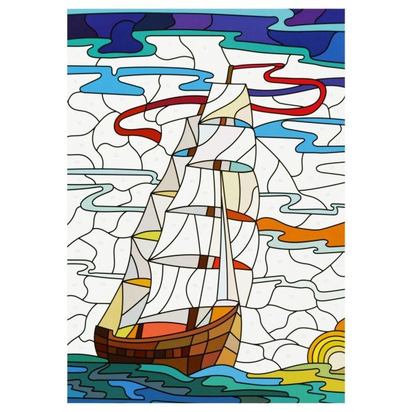 Аппликация наклейками ТРИ СОВЫ "Пейзажи" А4, 2 основы, картонный конверт RE-АПн_51041