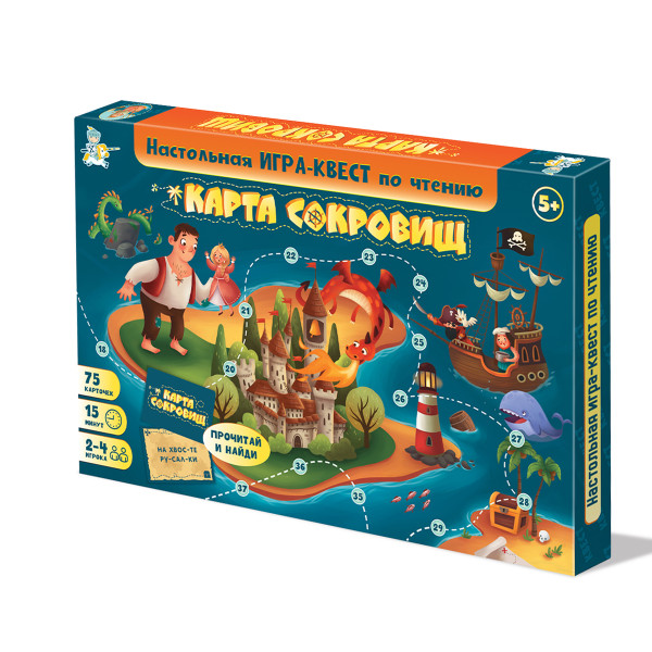 Настольная игра: Десятое королевство "Карта Сокровищ. Квест по чтению" KOR-02915