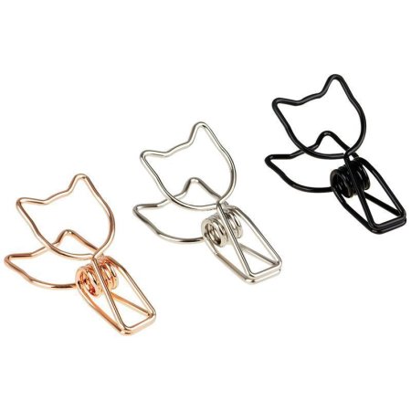Зажимы для бумаг 33 мм MESHU "Cute Cats" 6 шт, ассорти, бокс с европодвесом RE-MS_41599
