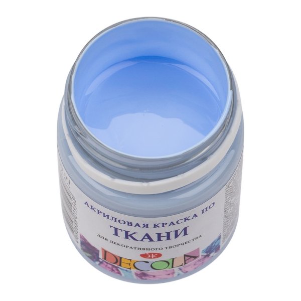 Краска акриловая по ткани DECOLA банка 50 мл, 528 Королевская голубая NP-4128528